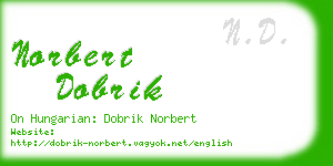 norbert dobrik business card